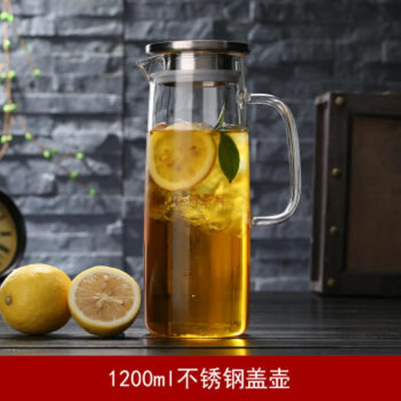 Explosion-proof capacious glass teapot, water glass, increased thickness