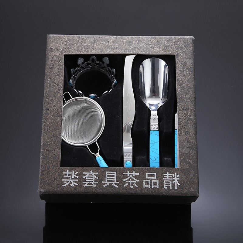 Hezi Tea Ceremony Six Gentlemen Tea Set for Home Use, Simple Tea Ceremony Accessories, Tea Spoon, Tea Tongs, Bamboo Tea Needle, Tea Tray, Decorative Items