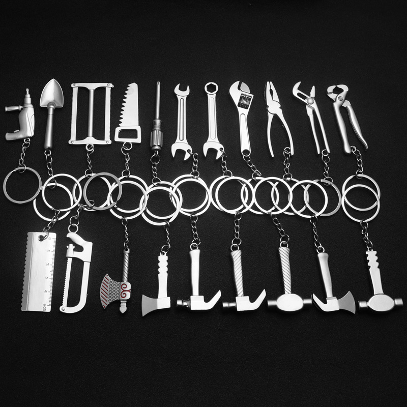 Simulation mini caliper keychain adjustable wrench keychain screwdriver tool pendant trendy man car key chain Simulation mini caliper keychain adjustable wrench keychain screwdriver tool pendant trendy man car key chain