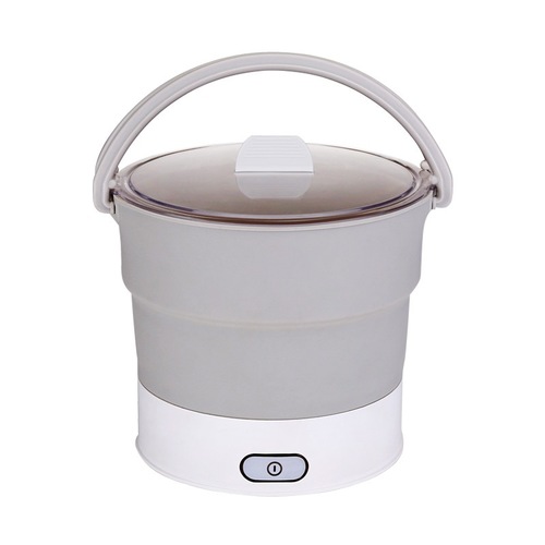 110V220V Weibili Folding Silicone Electric Cooking Pot Travel Portable Electric Hot Pot Steamer Kettle