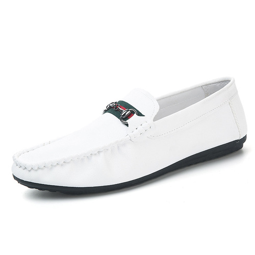 British casual beanie shoes, men's leather shoes, summer breathable trendy sneakers, business men's shoes, white shoes, social shoes