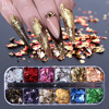 Brand platinum nail sequins for manicure, nail decoration, internet celebrity, gold and silver