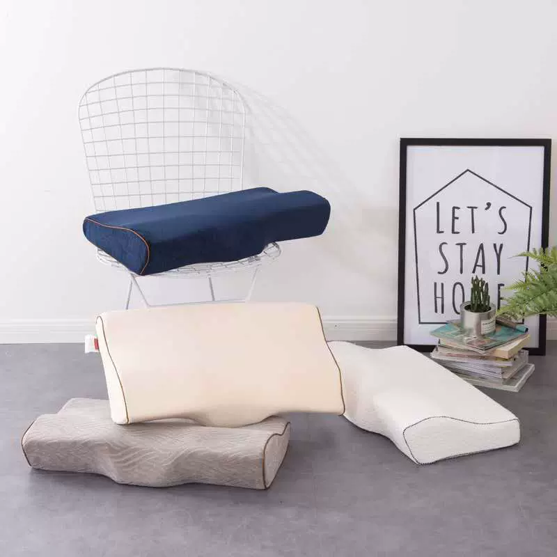 厂家直供蝶形慢回弹记忆枕海绵枕头芯出口学生单人记忆枕批发