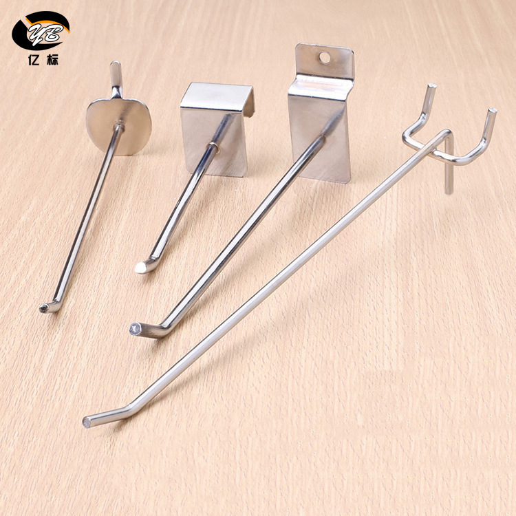 Factory wholesale single line grid hole board hook Super mobile phone jewelry display shelf multi-function card square hook