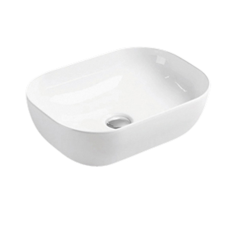 Lavabo Hengying, lavabo artístico de cerámica negro mate, estilo nórdico, borde delgado, simple y elegante, lavabo de encimera fácil de limpiar, fabricante. image 4