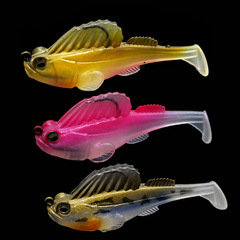 Jumping Fish Popper Soft Bait T-Tail Anti-Hook-Down Soft Bait Walleye Kit Lead Fish Lure Soft Worm Bionic Freshwater