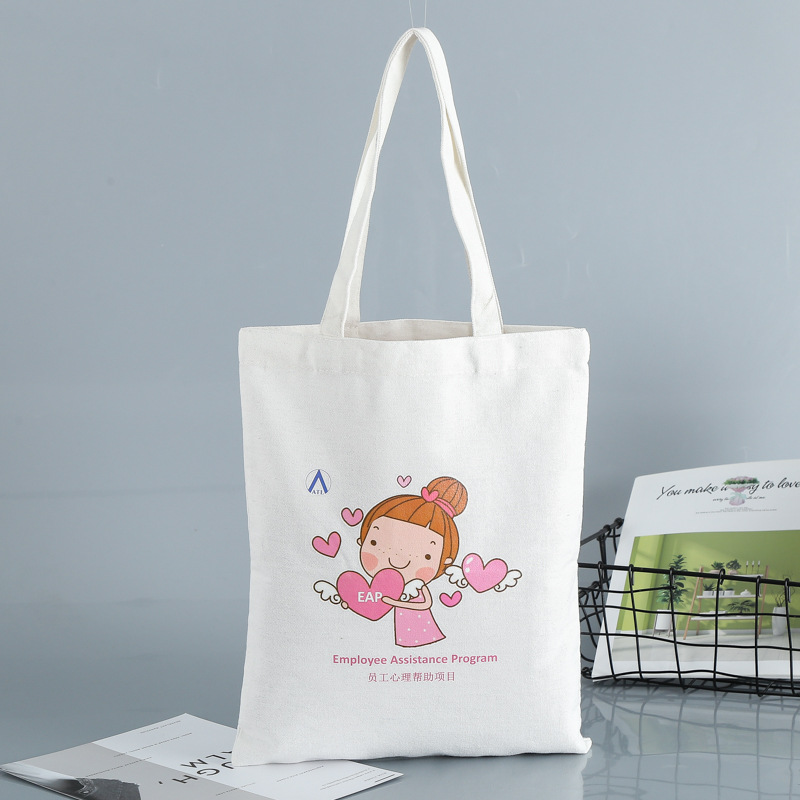 帆布手提袋定制 购物棉布袋定做 学生印花棉布手提袋