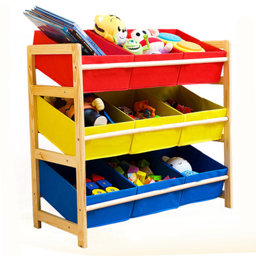 Solid Wood Children's Toy Rack Toy Storage Rack Toy Organization Rack Toy Display Rack Toy Storage Box Toy Cabinet