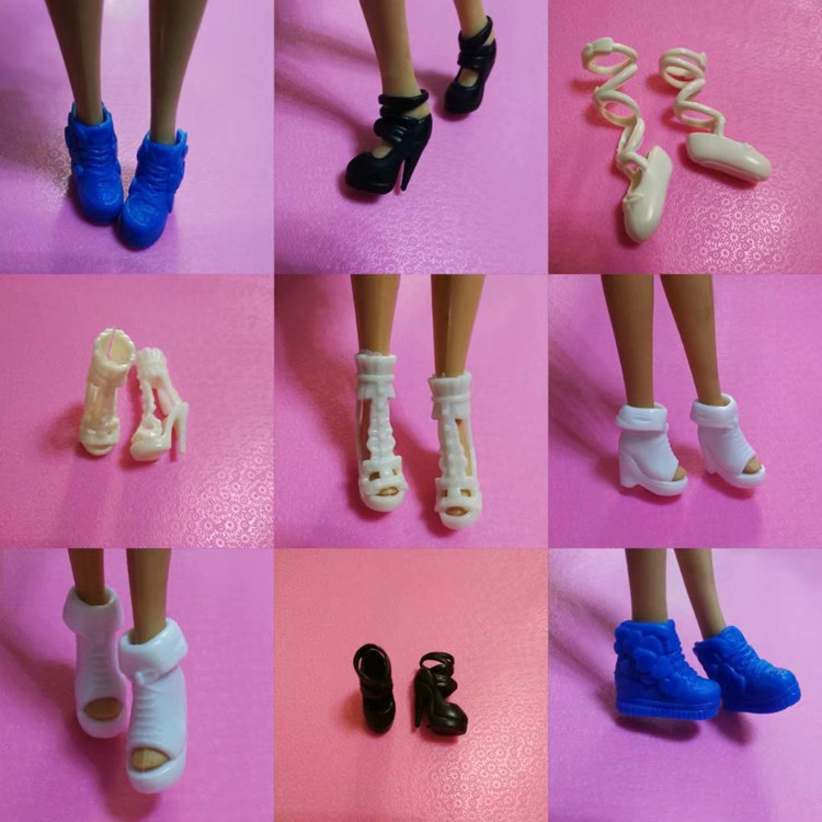 Cicy/Fine Toy Shoes Doll Flats High Heels Dancing Shoes Vinyl Doll 6 Points 11.5 Inch Accessories Plastic