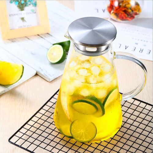 Wholesale heat-resistant glass cold kettle, household thickened cold kettle, large capacity, transparent filter kettle, simple
