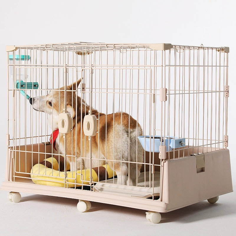 创逸 Double -opening dog cage integrated base dog house cage pet cage dog house manufacturer direct sales