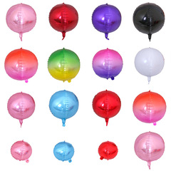 17寸立體4D圓形鋁膜氣球 婚慶生日派對商場造型裝飾氣球批發