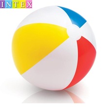 INTEX59030四色沙滩球水上充气玩具海滩球排球游泳用品瑜伽球61cm