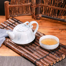 新品陶瓷茶壶茶杯 简欧式石纹功夫茶具套装新中式陶瓷礼品l批发