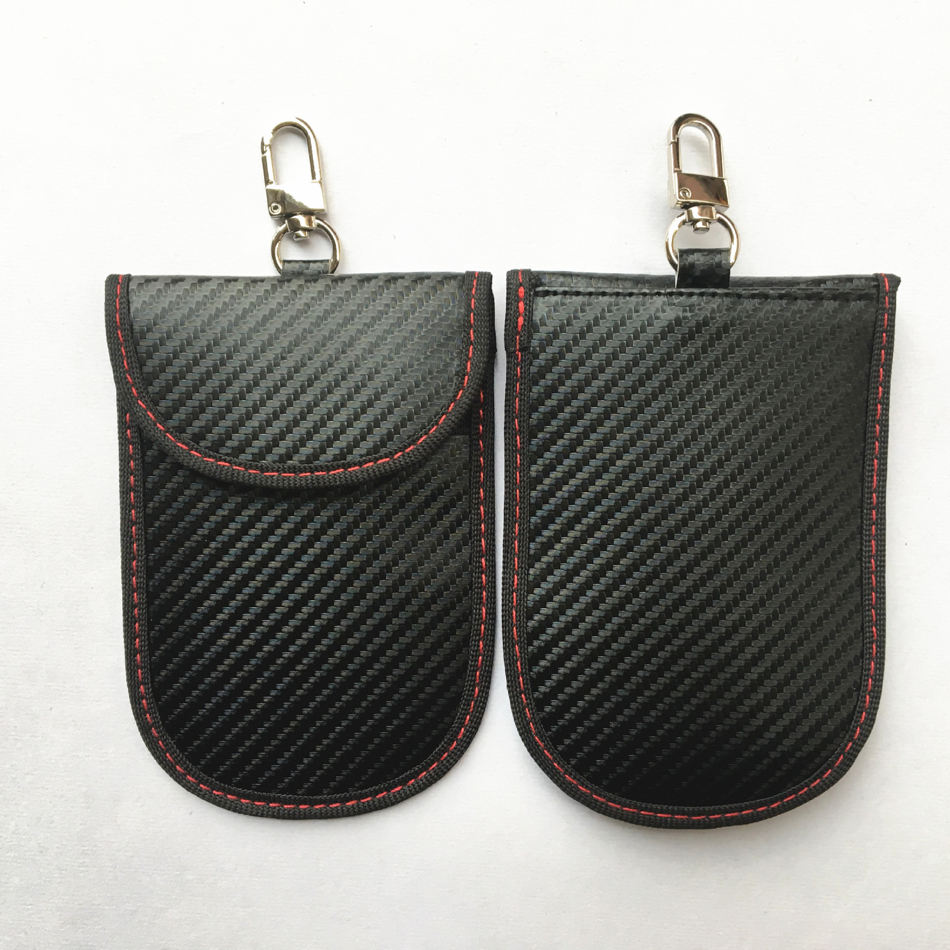 Nueva fibra de carbono llavero coche RFID blindaje caso clave anti-magnético señal de blindaje anti-desmagnetización caso clave