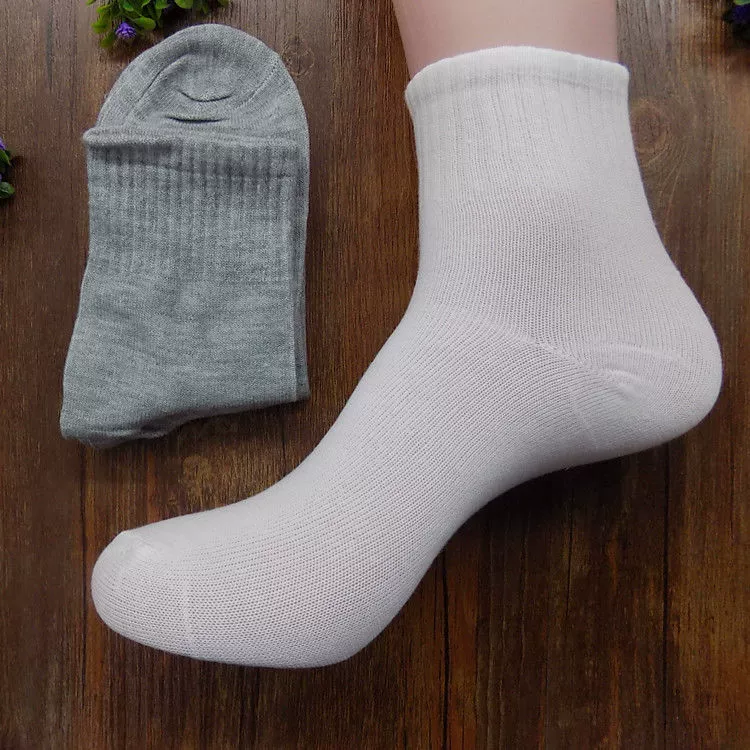 Mid‑length socks pack, gift & wholesale options, black/white/grey, naked or bagged