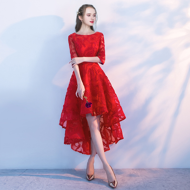 Vestido de noche color champán para mujer, modelo 2026, elegante vestido de un solo hombro para anfitriona de reunión anual, corte ajustado y largo. image 19