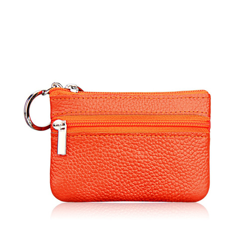 Wholesale Cartoon Mini Cowhide Coin Purse Creative Korean Style Zipper Key Bag Coin Loose Purse Bag