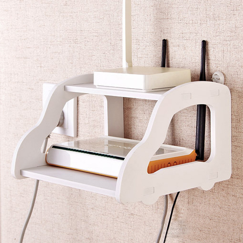 Creativa Casa TV Set-Top Box rack multi-funcional de la pared de almacenamiento en rack ponche libre router coche caja de almacenamiento