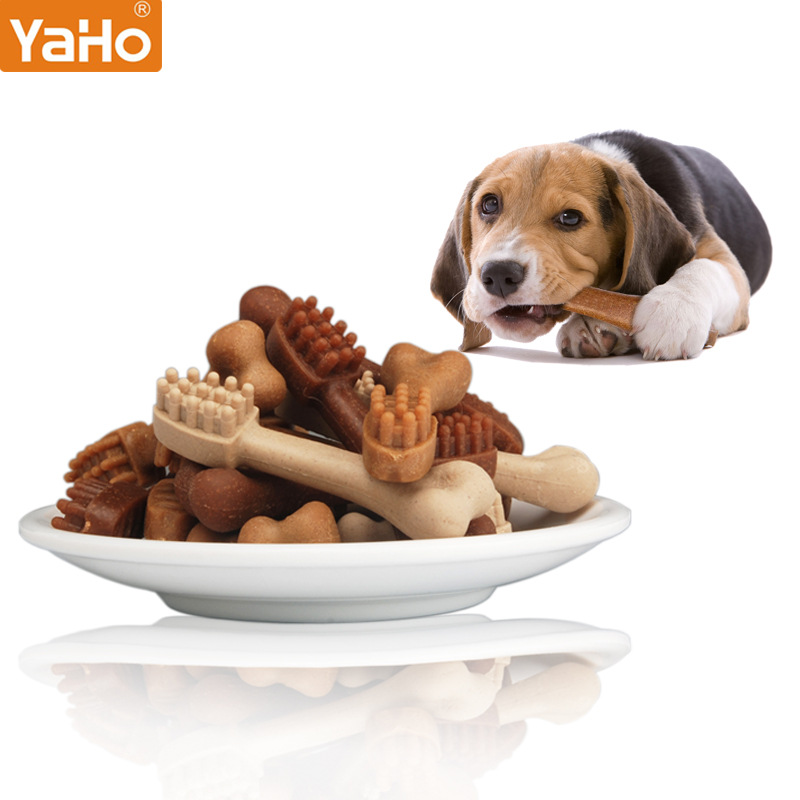 Yahe perros palillos de molienda resistentes a la mordida aperitivos entrenamiento de perros dientes limpios huesos de pelo dorado Teddy comida para mascotas al por mayor