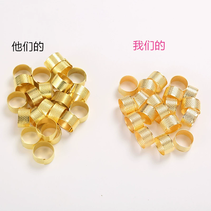 Наперсток для вышивания крестиком, инструмент для домашнего шитья своими руками, медный наперсток, золотой наперсток для домашнего шитья и починки.