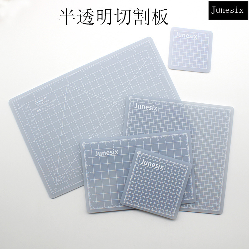Junesix translucent cutting pad hand account sticker cutting pad rubber stamp pad cutting board