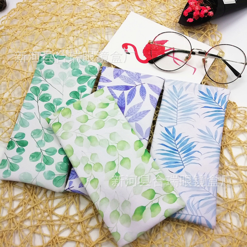 Korean Style Fresh Style Sunglasses Portable Storage Glasses Bag Automatic Closed Cartoon Simple Vintage Artistic Bag