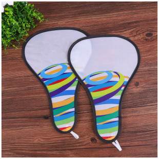 Manufacturer's Advertising Fan, Fashionable and Convenient Folding Gourd-Shaped Fan with Pattern Logo, Professional Chinese Style Festival Gift Round Fan