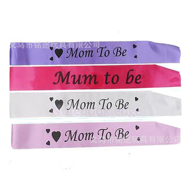 Baby Party Baby show Love correa de hombro de una sola capa correa de etiqueta correa de hombro de una sola fiesta Mamá a ser