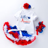 Children's cartoon bodysuit, footwear, set, 0-2 years, with short sleeve, tutu skirt, 4 piece set, children's clothing