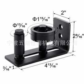谷仓门推拉门五金美式移门轨道滑轮吊轮滑轨新止摆器 地导 限位器