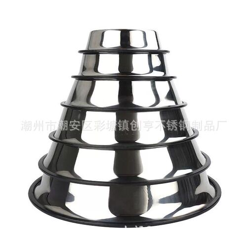 Pet Supplies Stainless Steel Dog Bowl Teddy Golden Retriever Dog Feeding Bowl Large Size In Stock Wholesale Non-slip Pet Bowl
