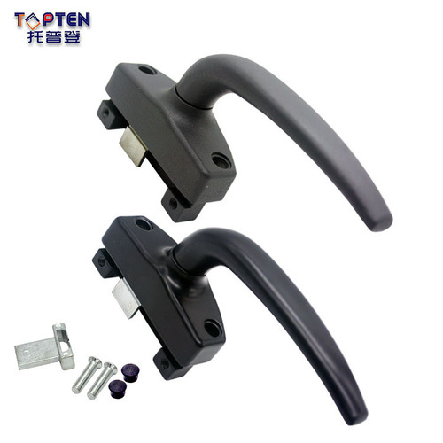 TOPTEN aluminum alloy window handle, aluminum sliding window handle lock, internal and external door opening and window handle, flat pressure transmission handle
