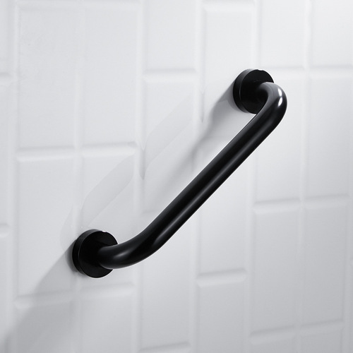 Black bathroom safety handrails bathroom toilet elderly non-slip barrier-free handrails disabled space aluminum handle