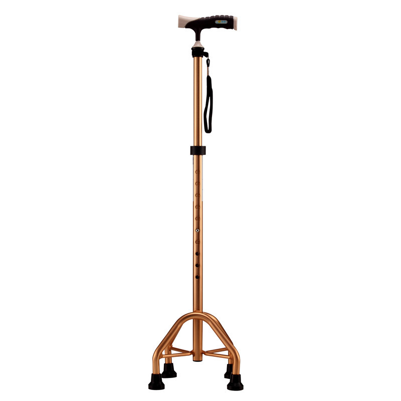 Aleación de aluminio muletas ancianos de cuatro patas muletas ancianos bastón retráctil antideslizante ayuda para caminar con ayuda ligera para caminar