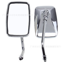 电动车摩托车 改装倒车复古后视镜 三轮车方形镜 10MM