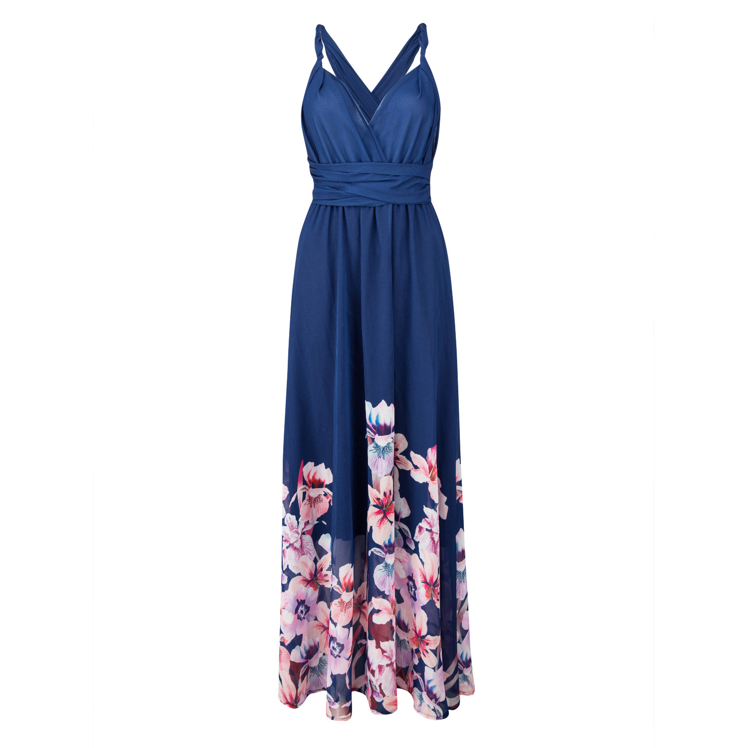 Floral Chiffon Dress Versatile Style Elegant Design Comfortable Fit Perfect for Parties or Casual Outings OEM