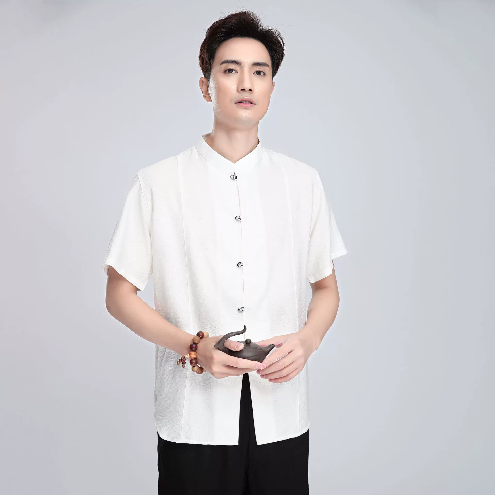 Рубашка/костюм рукава с коротким рукавом людей костюма Тан белья 2818 китайского стиля верхняя среднего возраста короткая