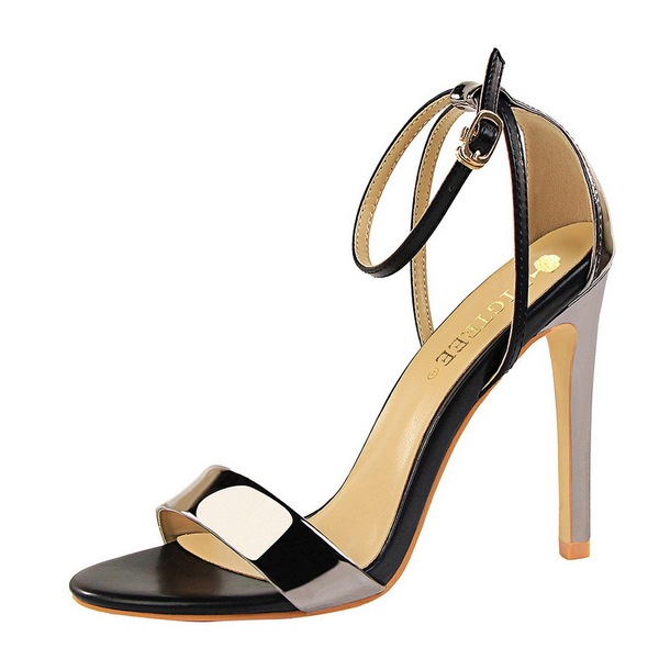 Sexy two-tone sandals for clubs and parties stiletto heels with…