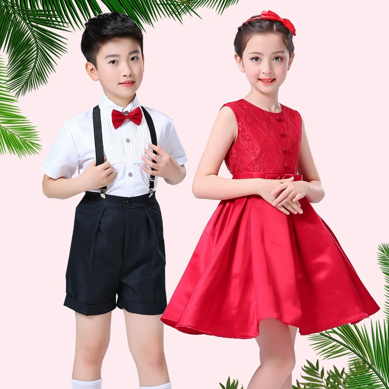 Детский костюм на 1 июня, платье принцессы, одежда для хора, Детский костюм для чтения поэзии