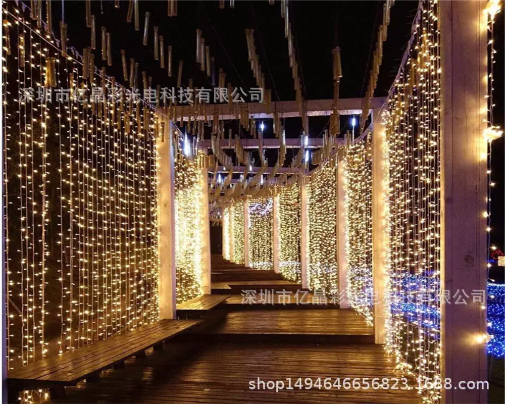 Лампа-куртина LED, занавесь 3×3 м, 300LED для свадьбы и фестивалей, несколько цветов и напряжений