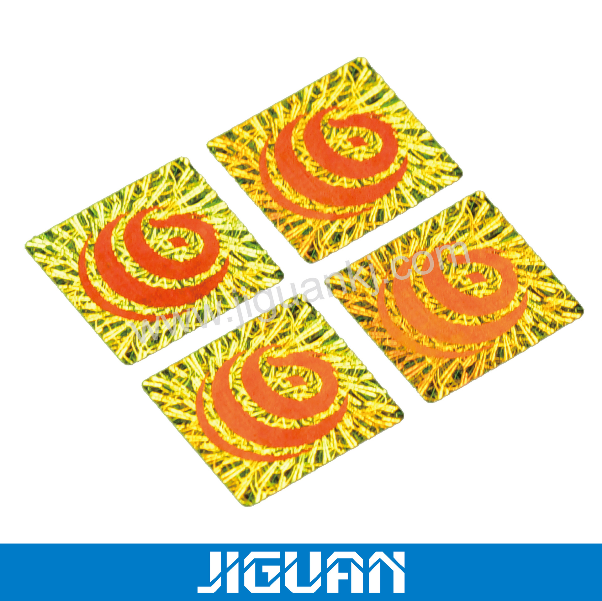 金色/银色纹理全息防伪标签 防拆封口贴防伪防盗标签