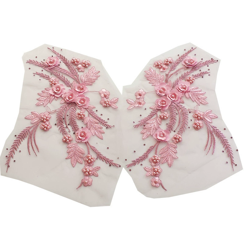 Three dimensional lace suit, with embroidery, flowered, lace dress, children's clothing