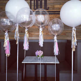 波波球球皮 12寸18寸36寸透明波波球 生日派对结婚装饰飘空气球