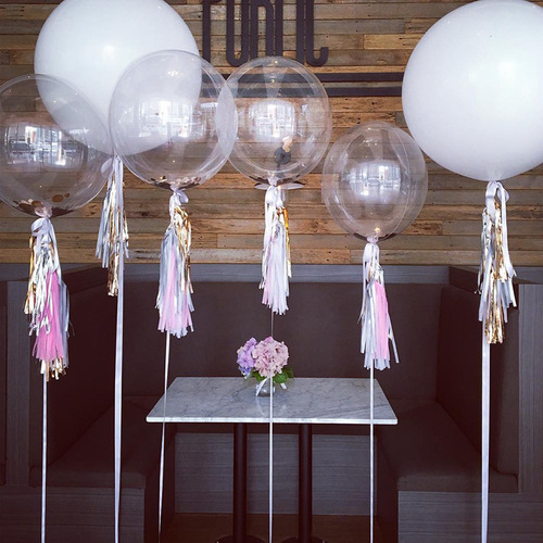 Bobo ball skin 12 inch 18 inch 36 inch transparent wave ball birthday party wedding decoration floating balloon