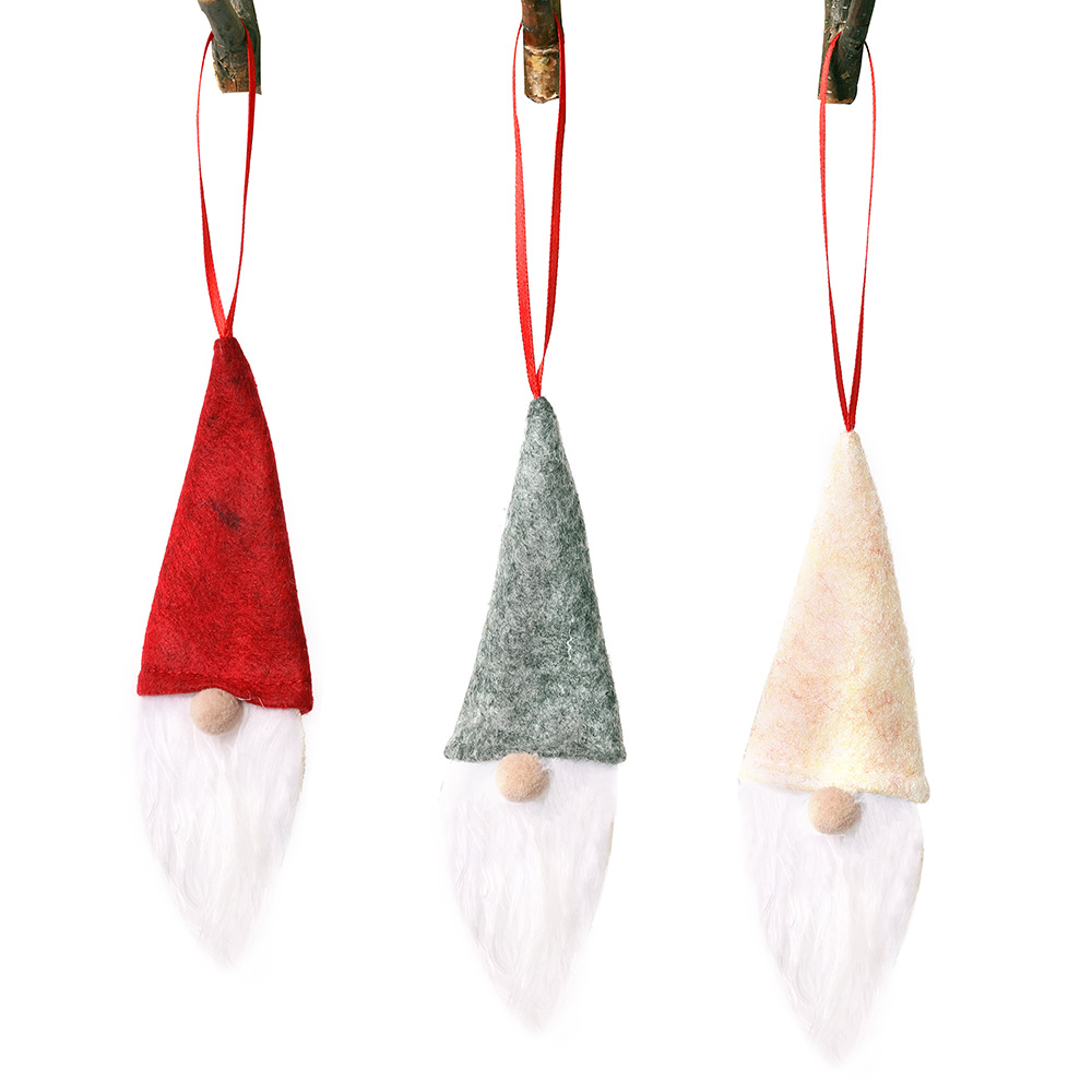 Weihnachten 2024 Neue Weihnachten Dekorative Wein Flasche Set Gesichtslosen Puppe Wein Flasche Kappe Santa Claus Kleine Anhänger_voghion.com