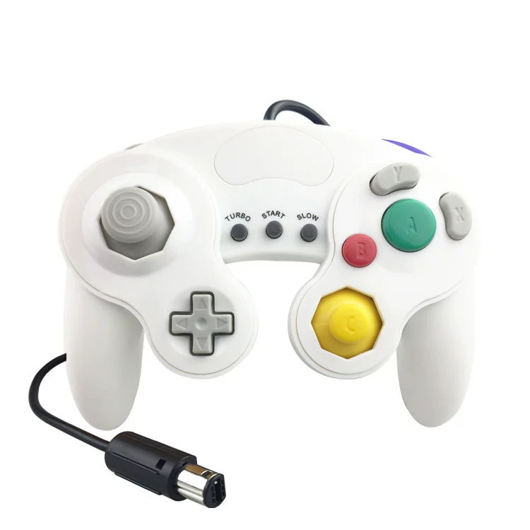 [Wii/NGC проводной контроллер контроллер GameCube быстрое вибрационное ngc3-точка джойстик с декоративной пластиной]