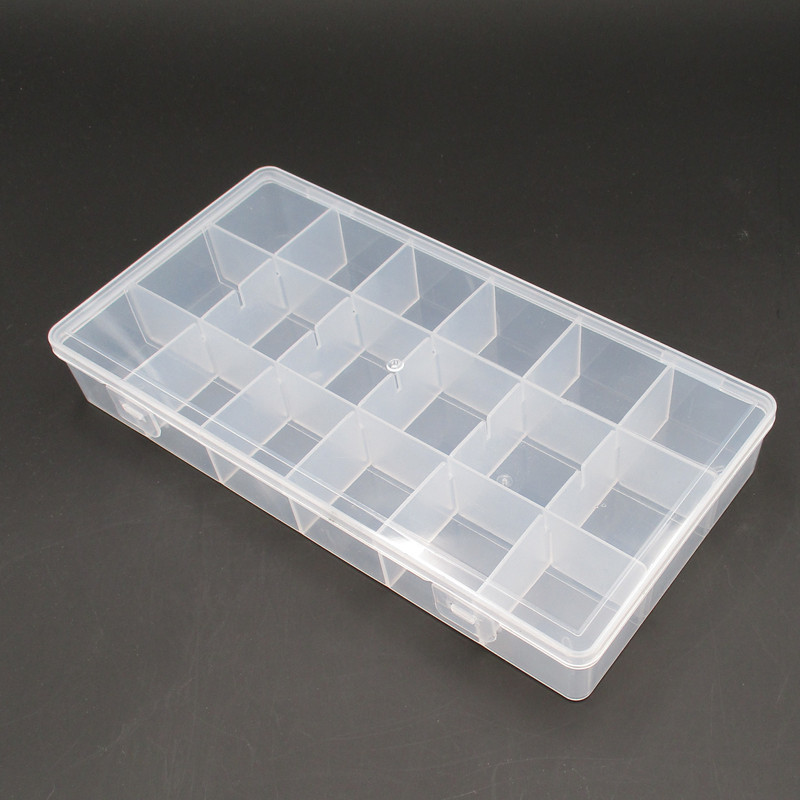 小号18格PP盒渔具样品展示整理盒零件盒元器件包装收纳盒展会推荐