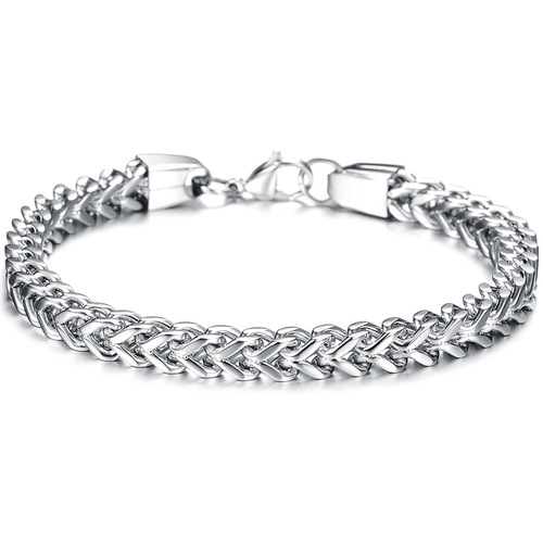 Trendy men's hip-hop bracelets, men's domineering thick bracelets, trendy and simple Korean style student personalized bracelets, fashionable titanium steel