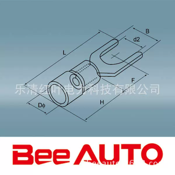 Factory direct SV3.5-4 Cold pressure wiring terminal U-shaped Y-shaped fork-shaped pre-insulating cold pressure terminal high-quality copper nose